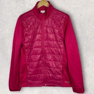Running Room Pink Winter Coat Size Medium Fuchsia Full Zipper Insulated Jacket M